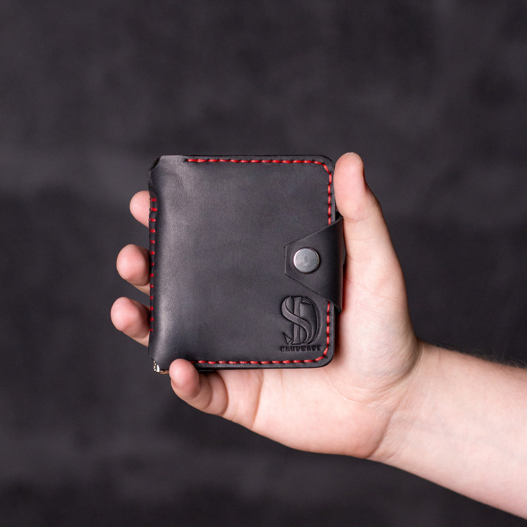 Wallet with money-clip Slim, cognac