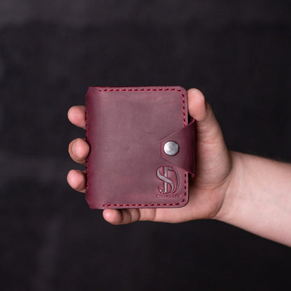 Wallet with money-clip Slim, cognac