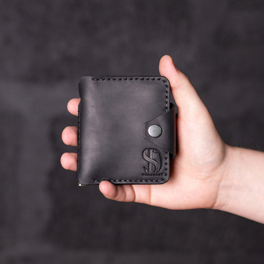 Wallet with money-clip Slim, black