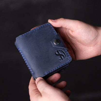 Wallet with money-clip Slim, dark-blue