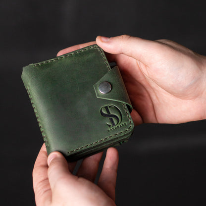 Wallet with money-clip Slim, green