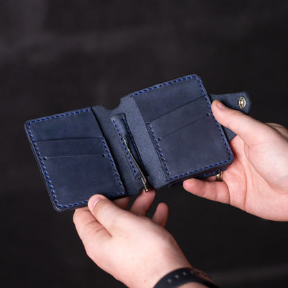 Wallet with money-clip Slim, dark-blue