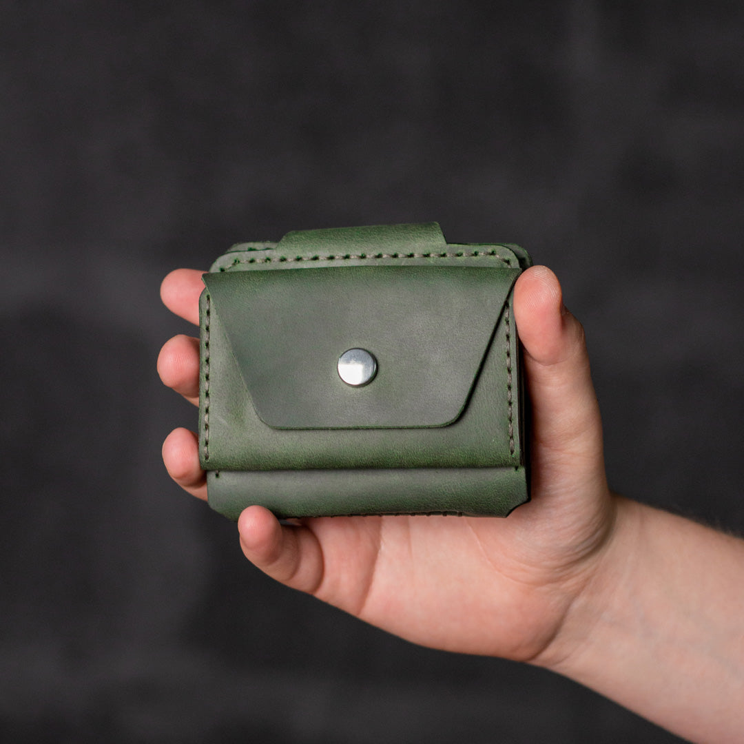 Wallet with money-clip Slim, green