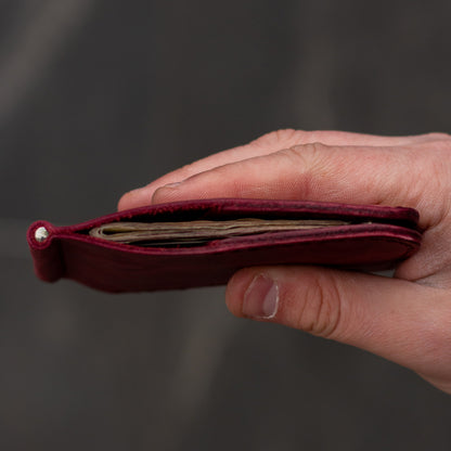 Money clip Prime on magnetic buttons marsala