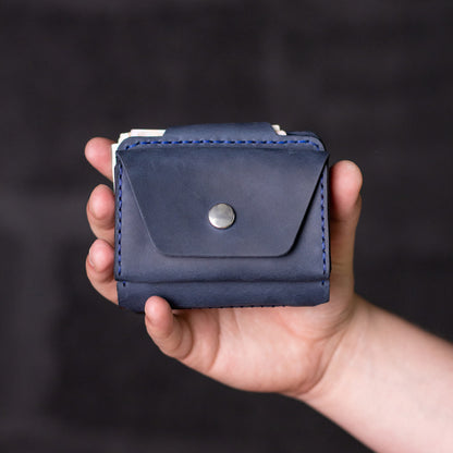 Wallet with money-clip Slim, dark-blue